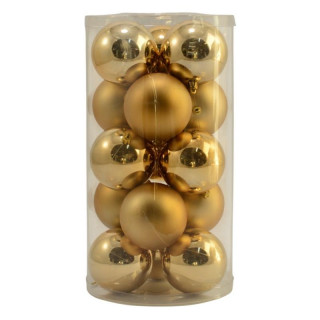 Bombki 15szt 8cm gładkie mocca SPB815